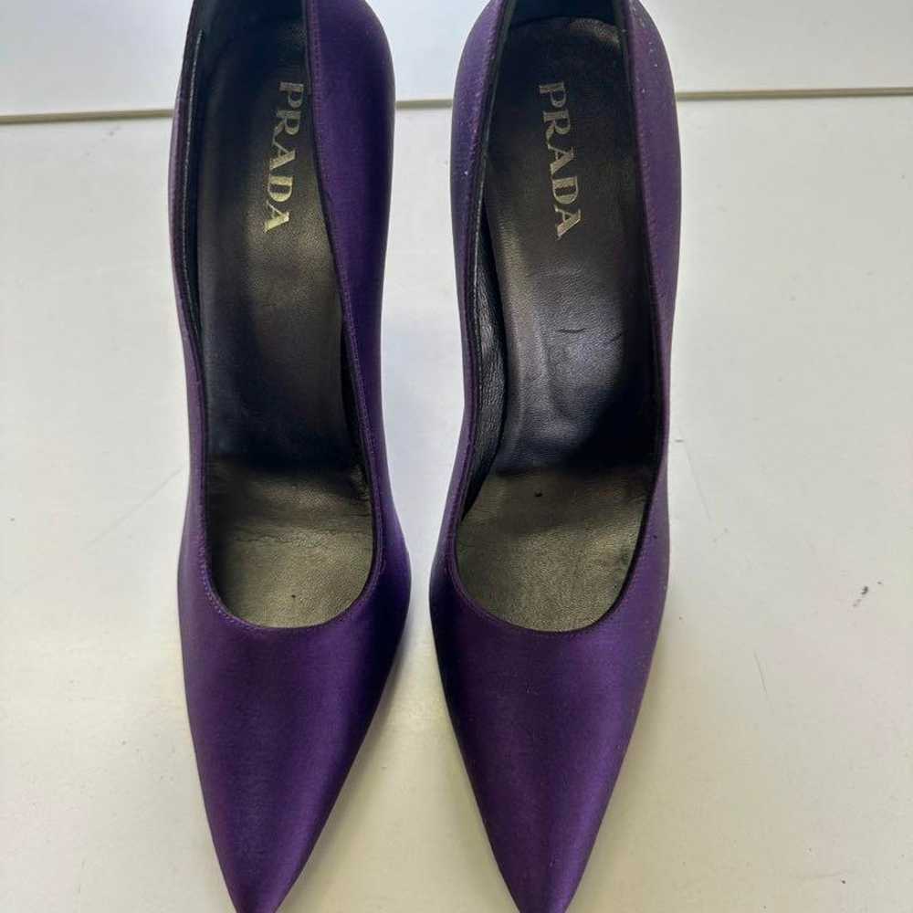 PRADA Purple Satin High Heels 37.5 - image 1