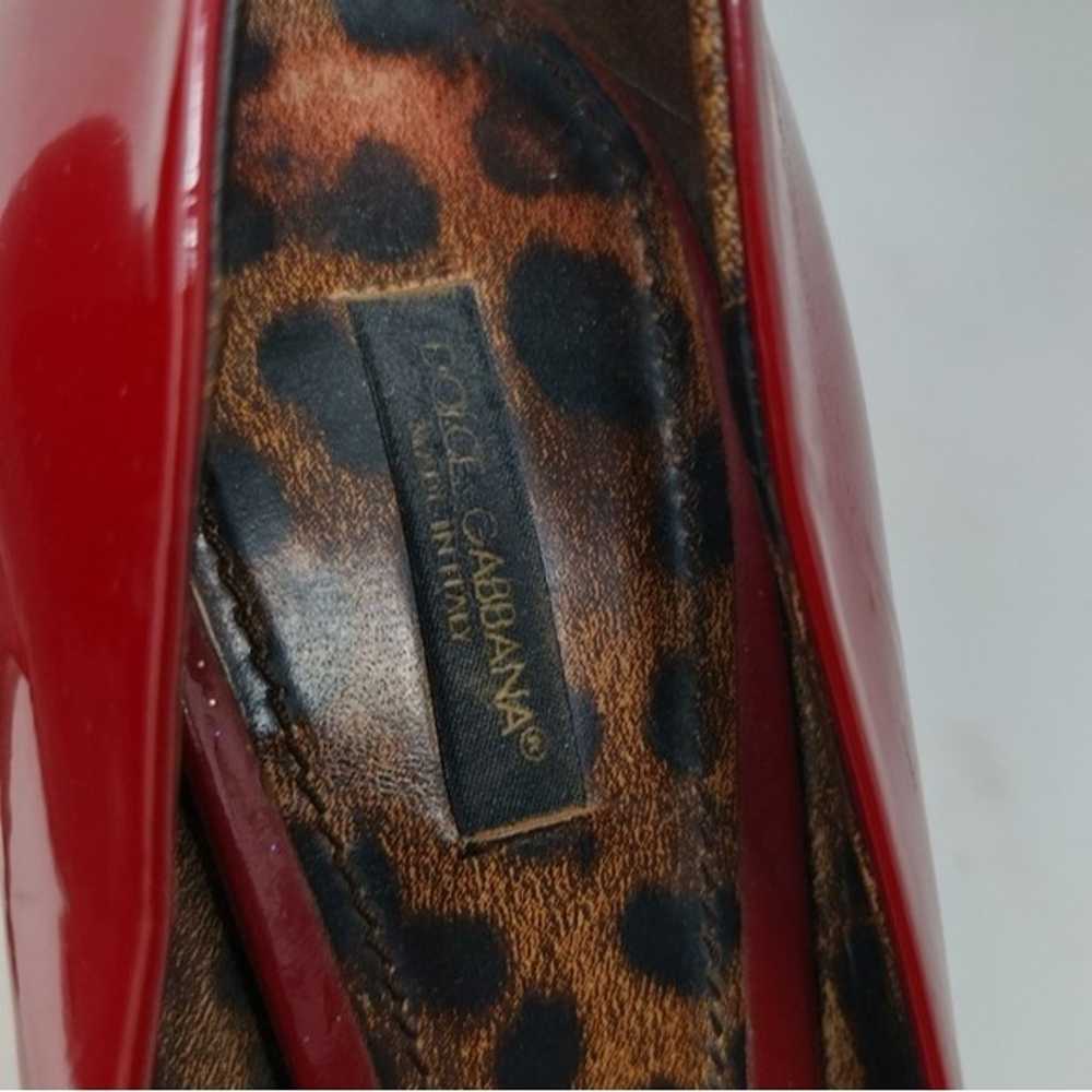 Dolce and Gabbana Red Patent Leather Pumps - image 9