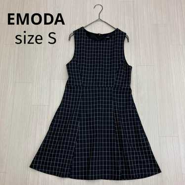 ◆ EMODA Emoda Sleeveless Block Check Mini Dress S