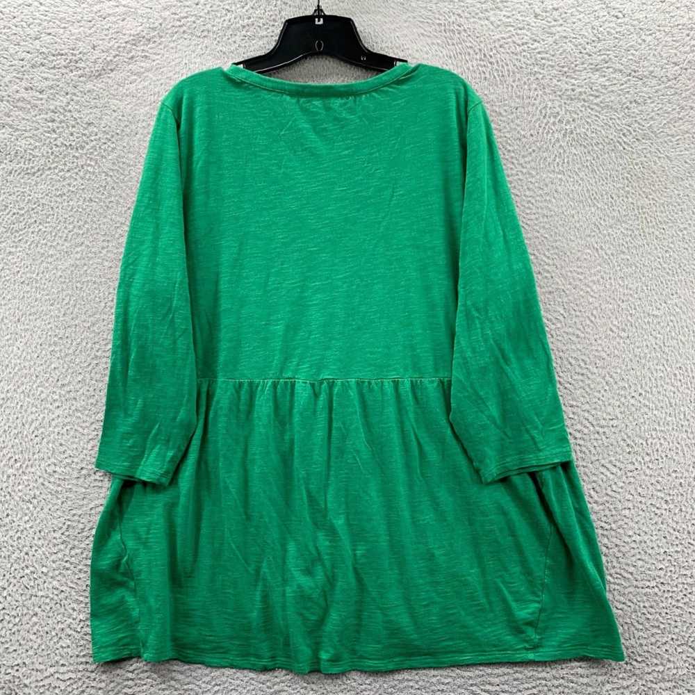 Vintage Green 3/4 Sleeve blouse for Women in Size… - image 2