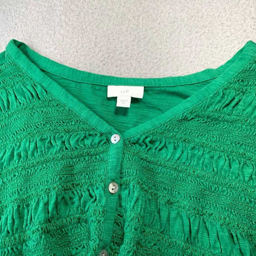 Vintage Green 3/4 Sleeve blouse for Women in Size… - image 6