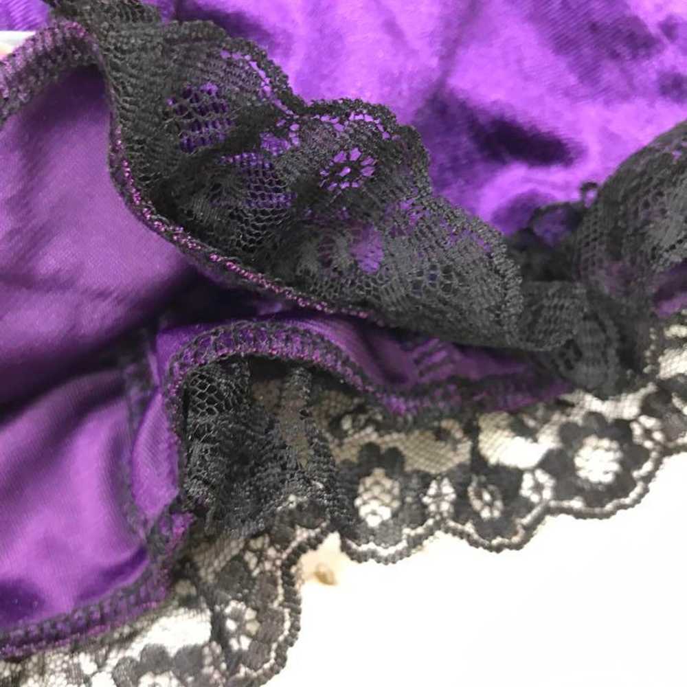 Y2K Dark Core Gothic Goth Vintage Velour × Lace C… - image 8