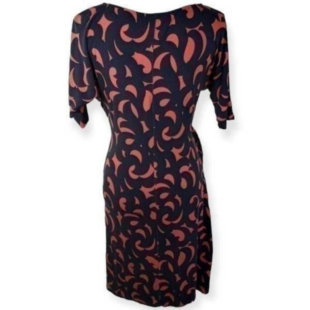 ANN TAYLOR BLACK & CORAL/PINK FAUX WRAP DRESS SZ.… - image 5