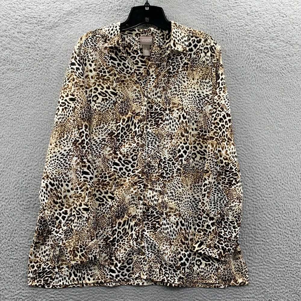 Vintage CHICOS Woman's Cheetah PrintLarge Size 2 … - image 1