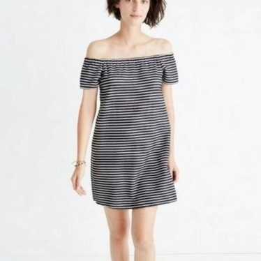 Madewell melody off the shoulder dress striped