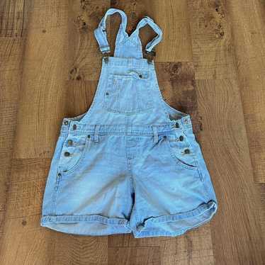 Vintage lei light wash overall shorts - image 1