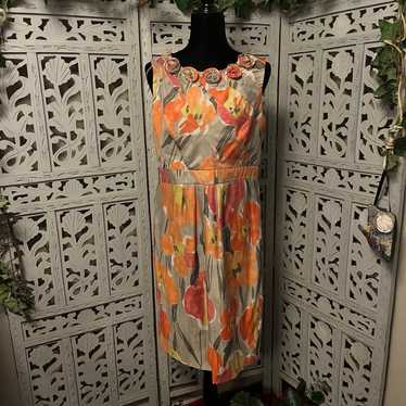 ADRIANNA PAPPEL VINTAGE GORGEOUS ORANGE & TAN DESI