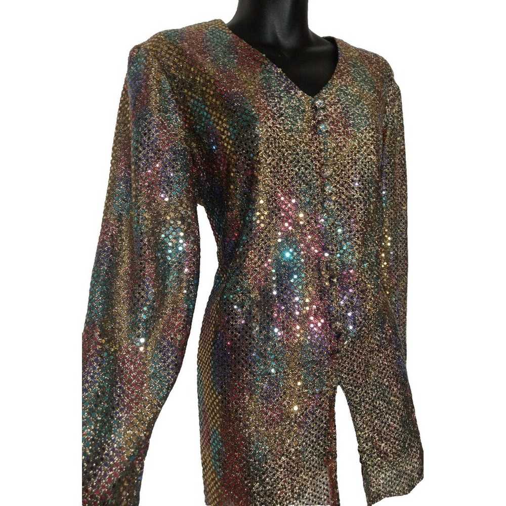 Dressy Betsy Women's Vintage Top 80's  Party Meta… - image 3