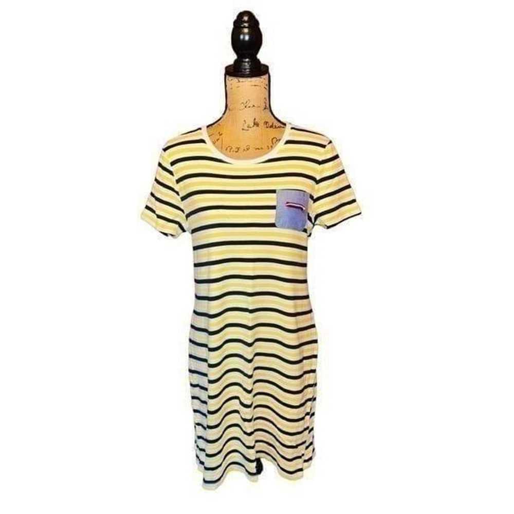 Tommy Hilfiger Womens Blue White Yellow Stripe Sh… - image 1