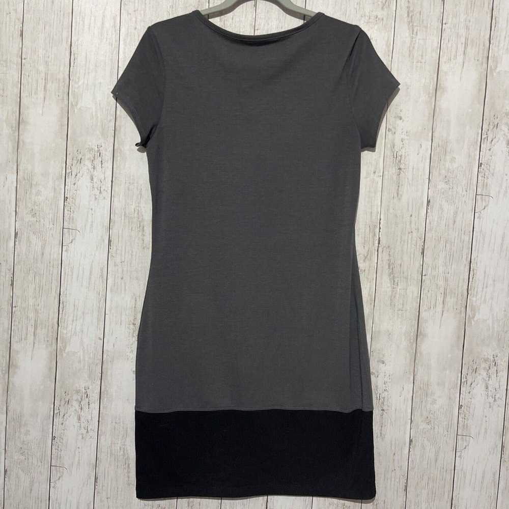 Athleta Ella Colorblock Gray Black T-Shirt Dress … - image 4