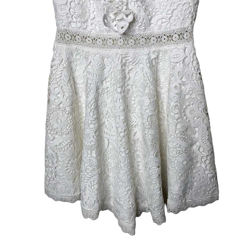 Amur AMUR Crochet Lace Flutter Sleeve Mini Dress … - image 4