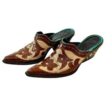 Donald store J Pliner Western Couture Collection Janet Mules Size 8 M