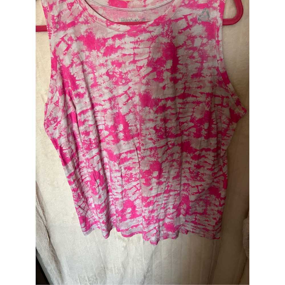 Reebok Reebox Pink & White Tie Dye Tank Top Woman… - image 3