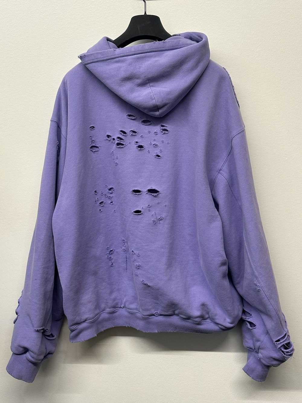 Balenciaga Purple Balenciaga distressed hoodie - image 2