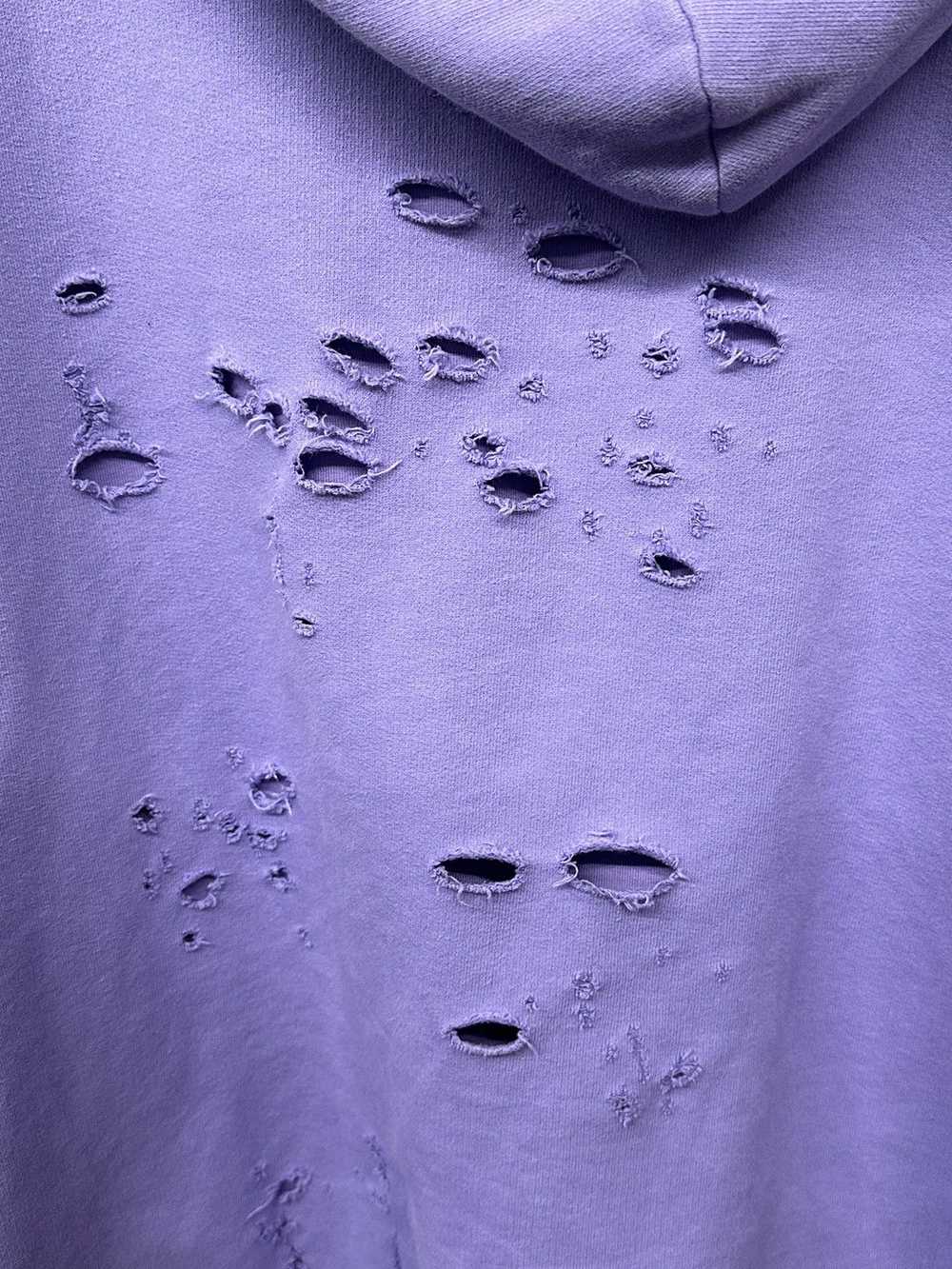 Balenciaga Purple Balenciaga distressed hoodie - image 4