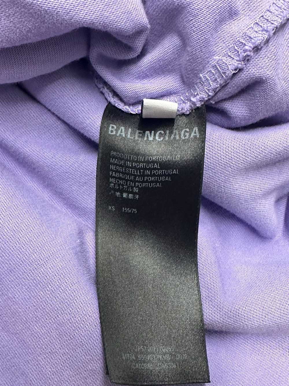 Balenciaga Purple Balenciaga distressed hoodie - image 5