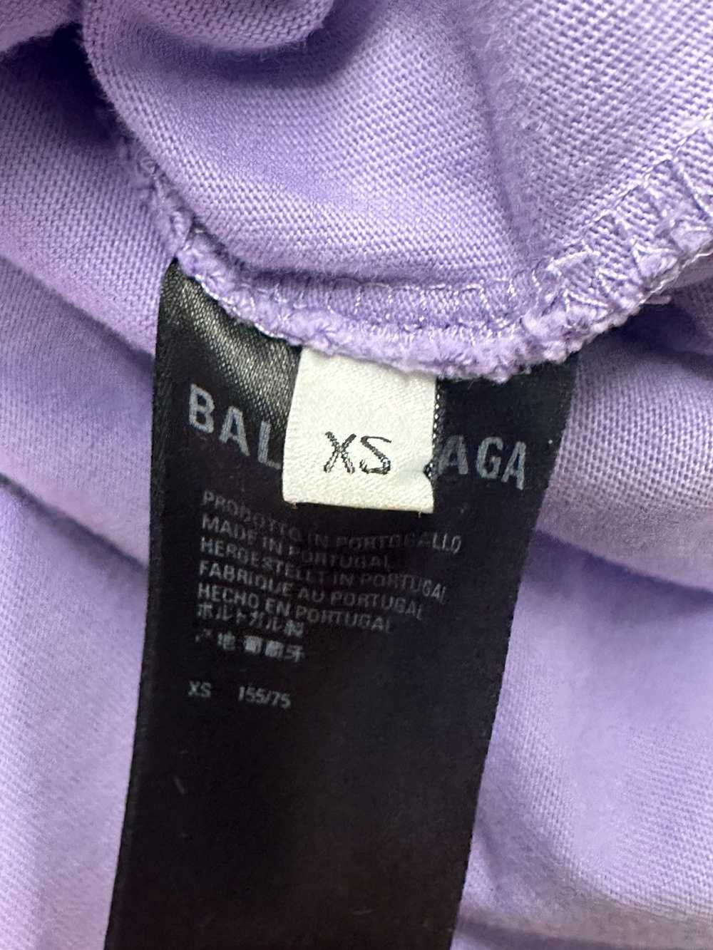 Balenciaga Purple Balenciaga distressed hoodie - image 6