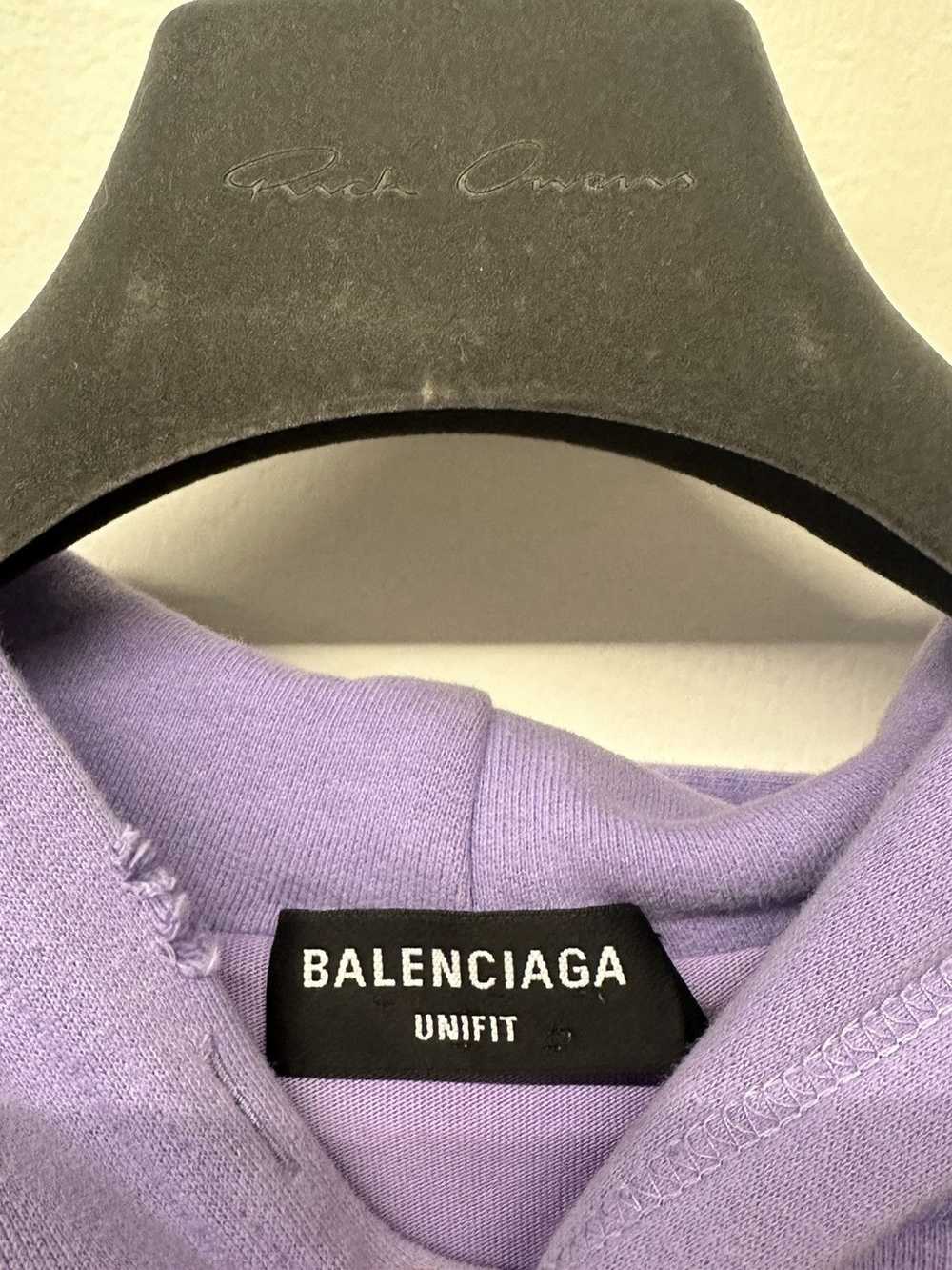 Balenciaga Purple Balenciaga distressed hoodie - image 7