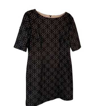 R&K Black Lace Nude Lined Short Sleeve Dress Size… - image 1