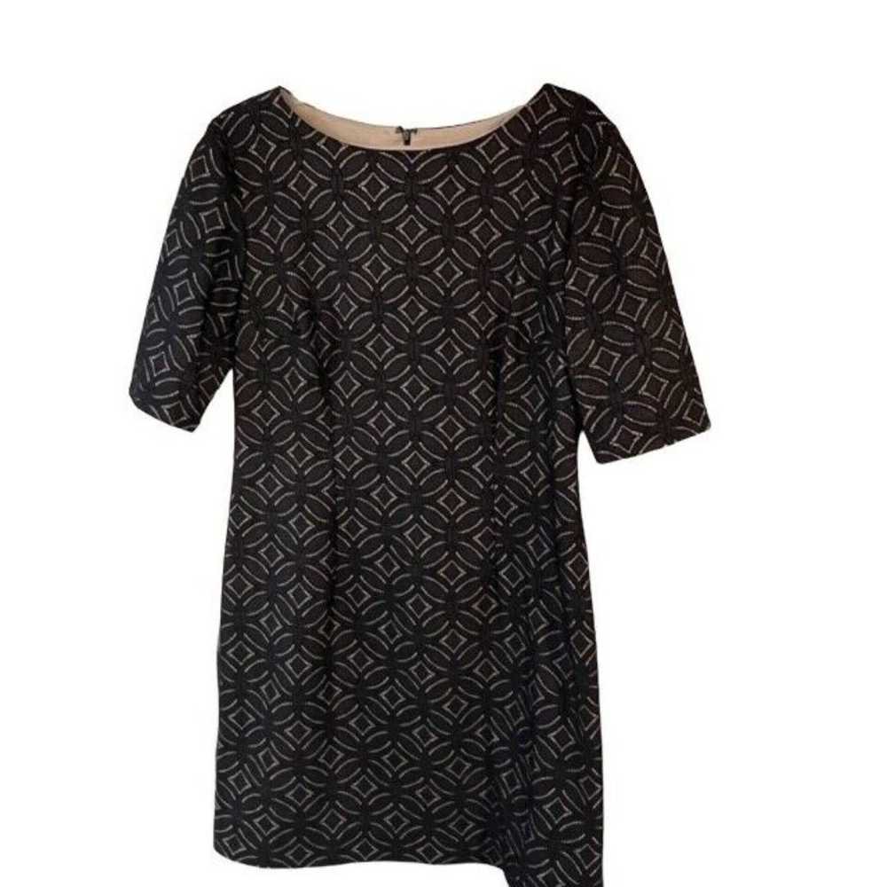 R&K Black Lace Nude Lined Short Sleeve Dress Size… - image 2