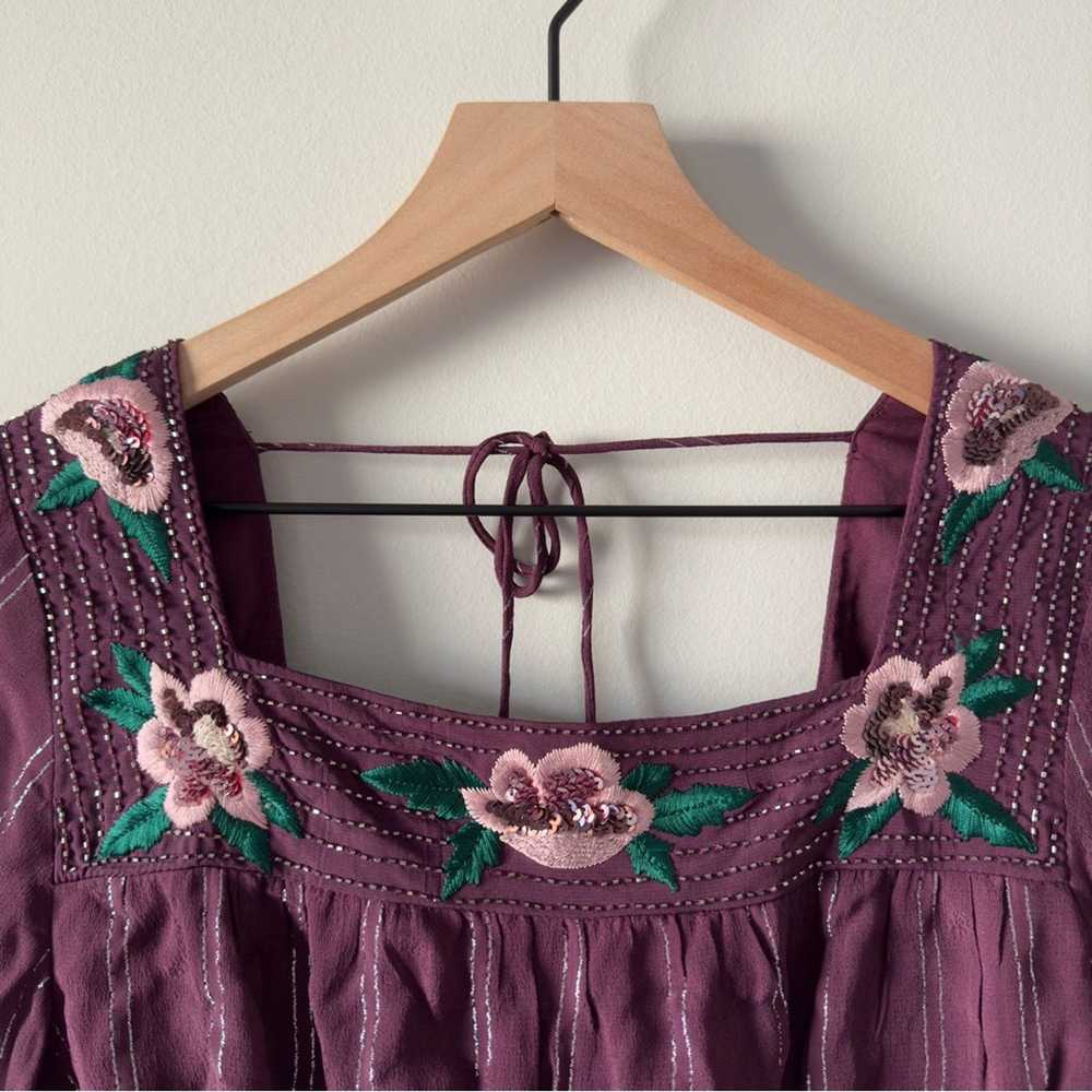 Free People Free People embroidered beaded floral… - image 3