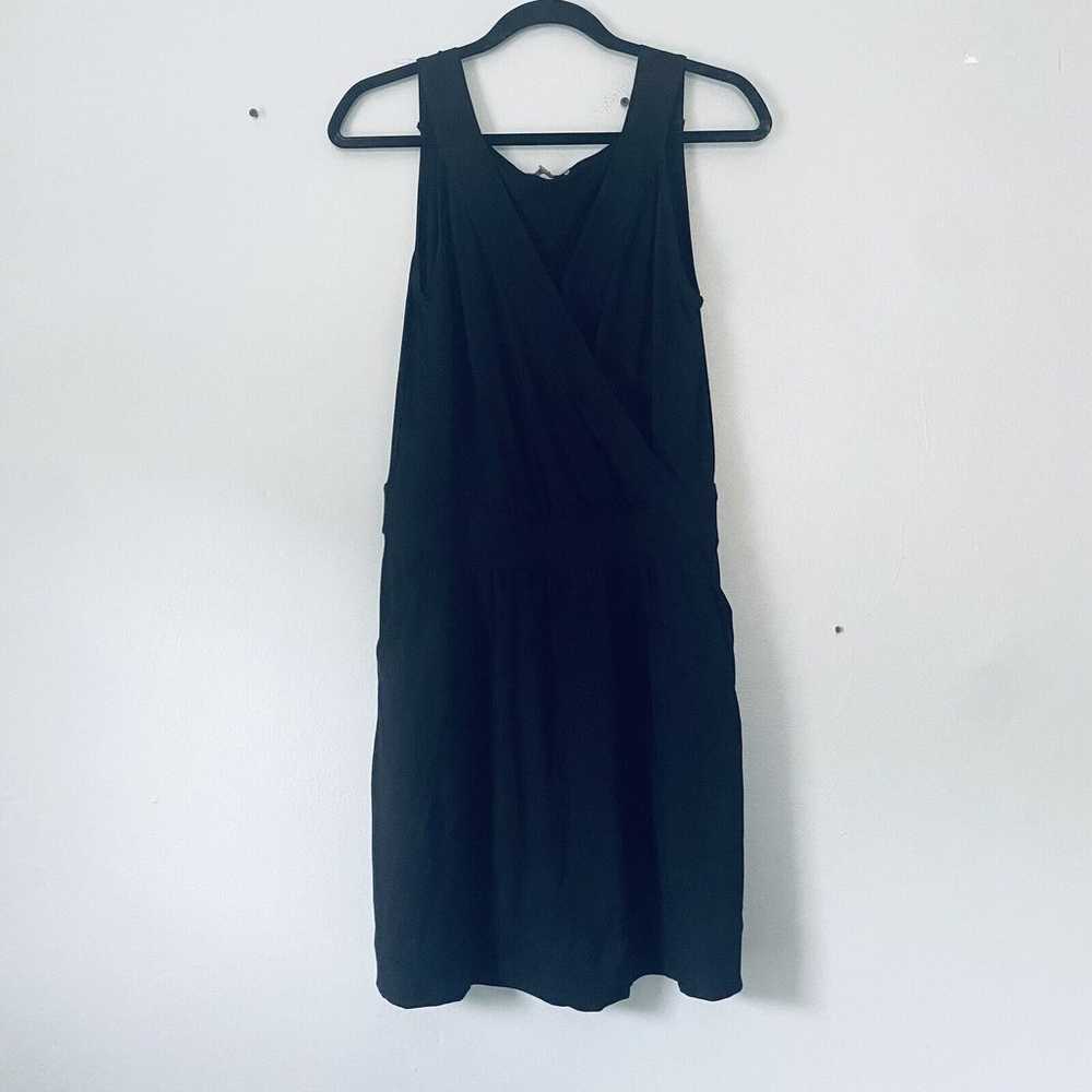 Anthropologie Lilla P Dress Large Black Mini Slee… - image 1