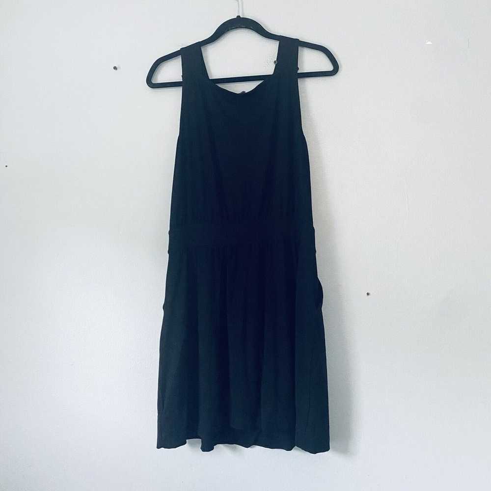 Anthropologie Lilla P Dress Large Black Mini Slee… - image 2