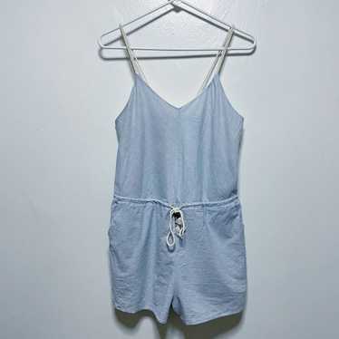 Lisa and Lucy Blue White Stripped Romper