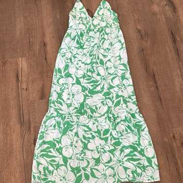 Haute Monde Green and White Floral Dress