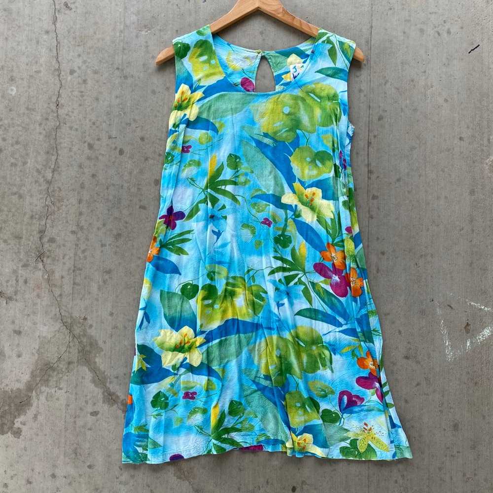 jams world hawaiian tropical print dress - image 1