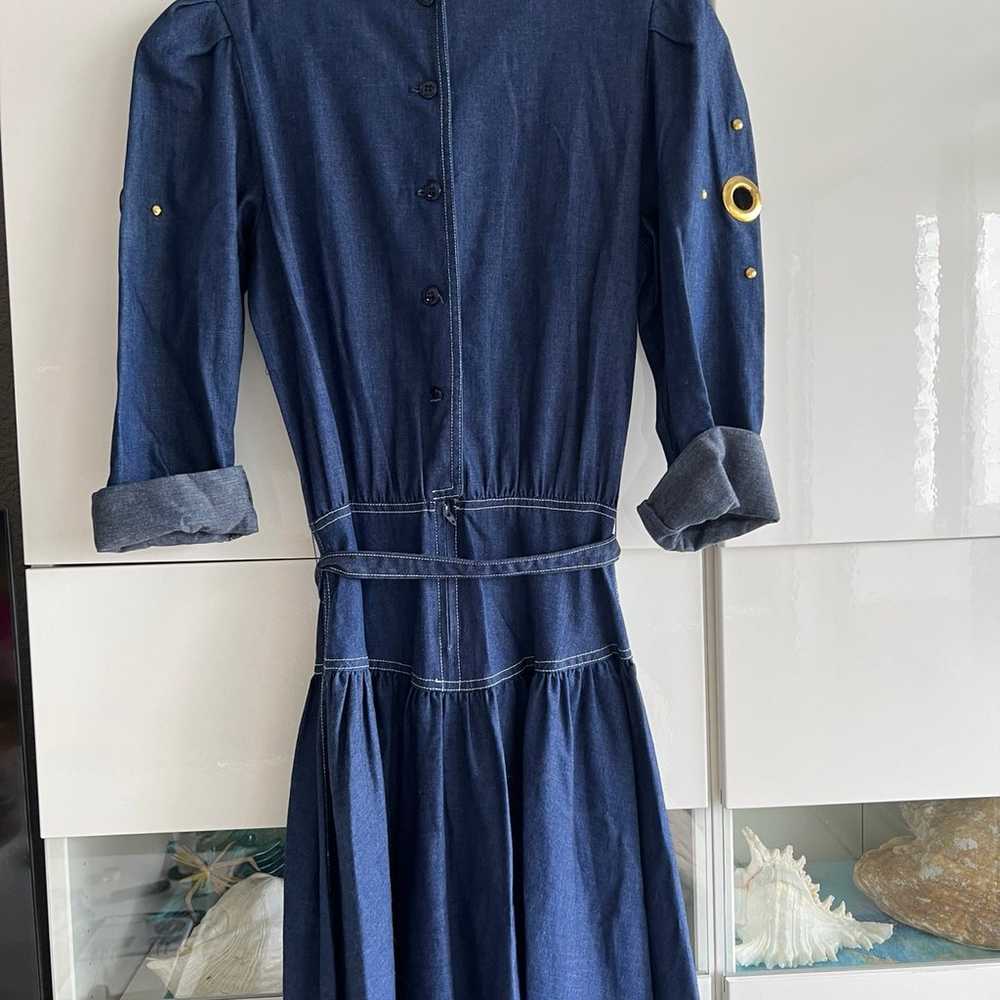 Vintage denim maxi dress - image 3