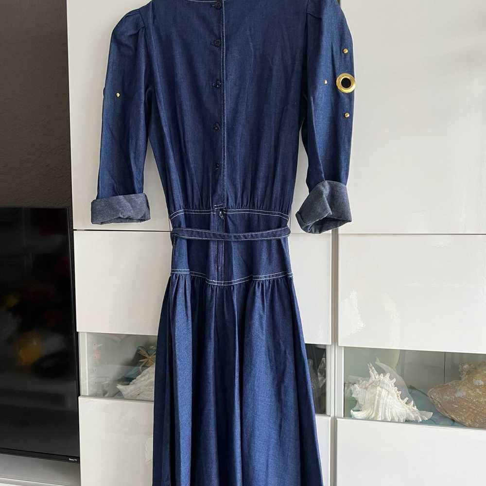 Vintage denim maxi dress - image 6