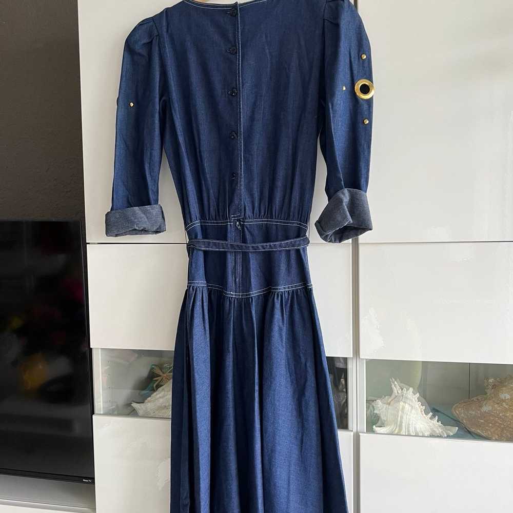 Vintage denim maxi dress - image 8