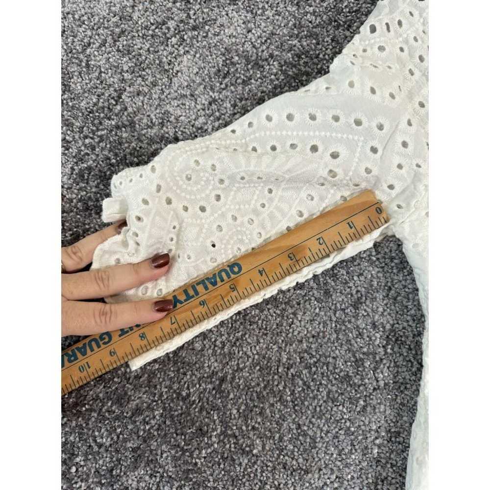 Le Ragazze Dress Womens Large White Eyelet Babydo… - image 12