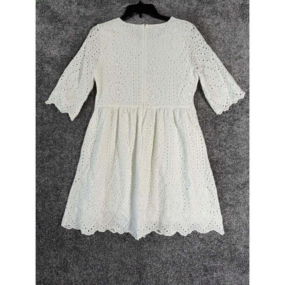 Le Ragazze Dress Womens Large White Eyelet Babydo… - image 2