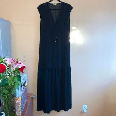 Lovestitch Large Black Sleeveless Chiffon Maxi Dre