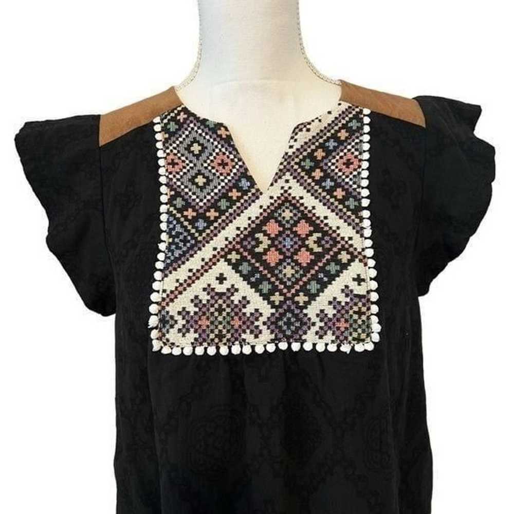 THML Anthropologie Black Swing Dress Size Small - image 4