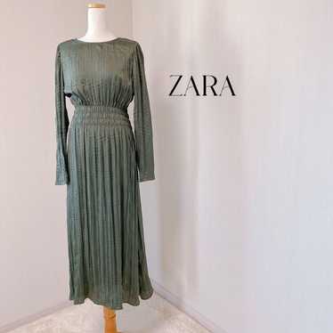 ZARA Long Sleeve Long One-Piece Pleated Dress