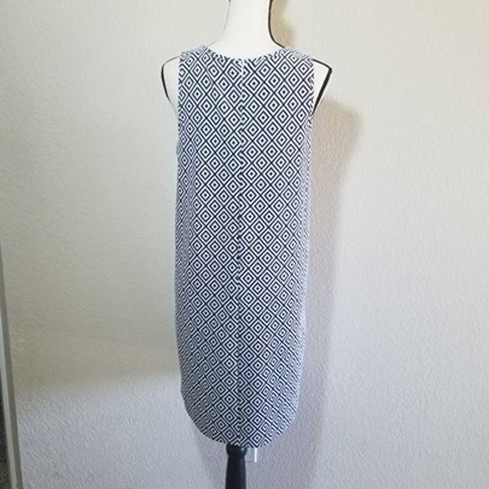 Cremieux Sheath Dress Medium Blue White Sleeveles… - image 5