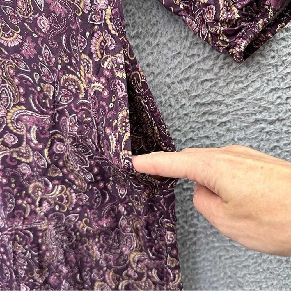 J. Jill PureJill Purple Paisley Shift Maxi Dress … - image 3