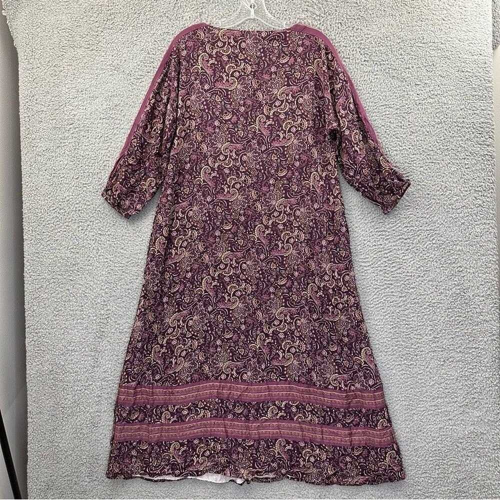 J. Jill PureJill Purple Paisley Shift Maxi Dress … - image 4