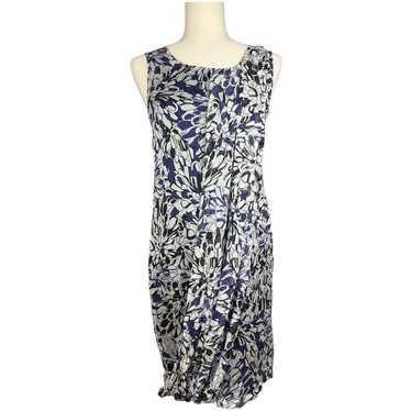 Zara Basic floral silk sleeveless dress size medi… - image 1