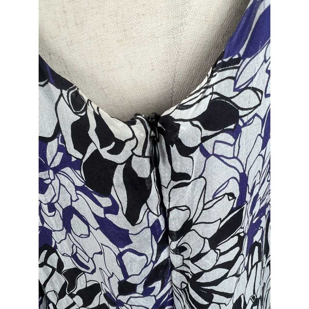 Zara Basic floral silk sleeveless dress size medi… - image 3