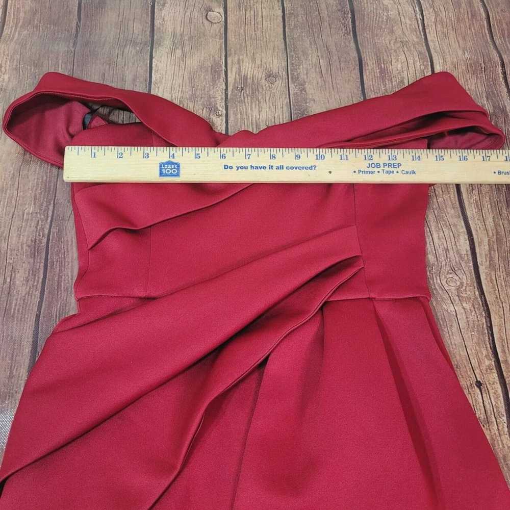 Asos Dress Womens 6 Dark Red Sheath Midi Off the … - image 2