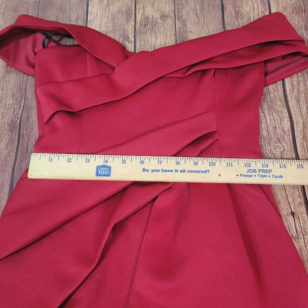 Asos Dress Womens 6 Dark Red Sheath Midi Off the … - image 3