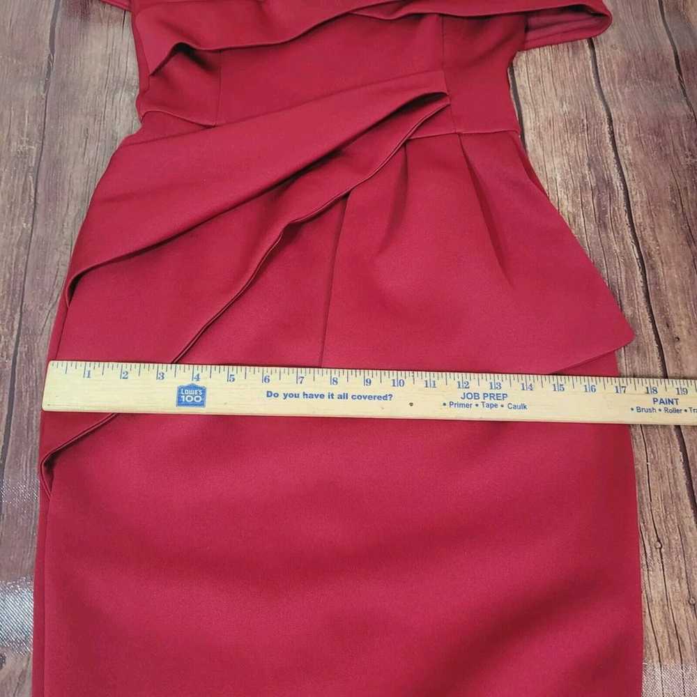 Asos Dress Womens 6 Dark Red Sheath Midi Off the … - image 4