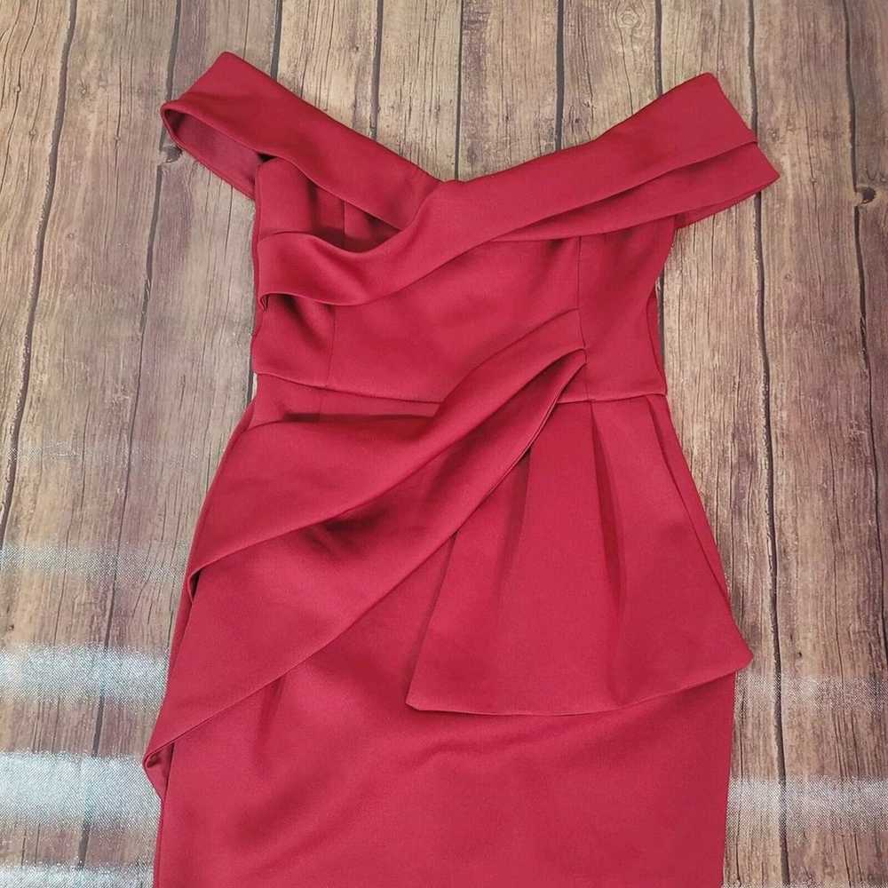 Asos Dress Womens 6 Dark Red Sheath Midi Off the … - image 7