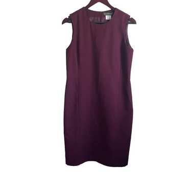 Harve Bernard Women Sheath Wool Dress 10 Maroon S… - image 1