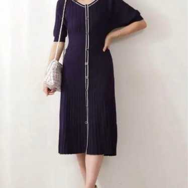 Proportion Ribbed Knit Dress - image 1