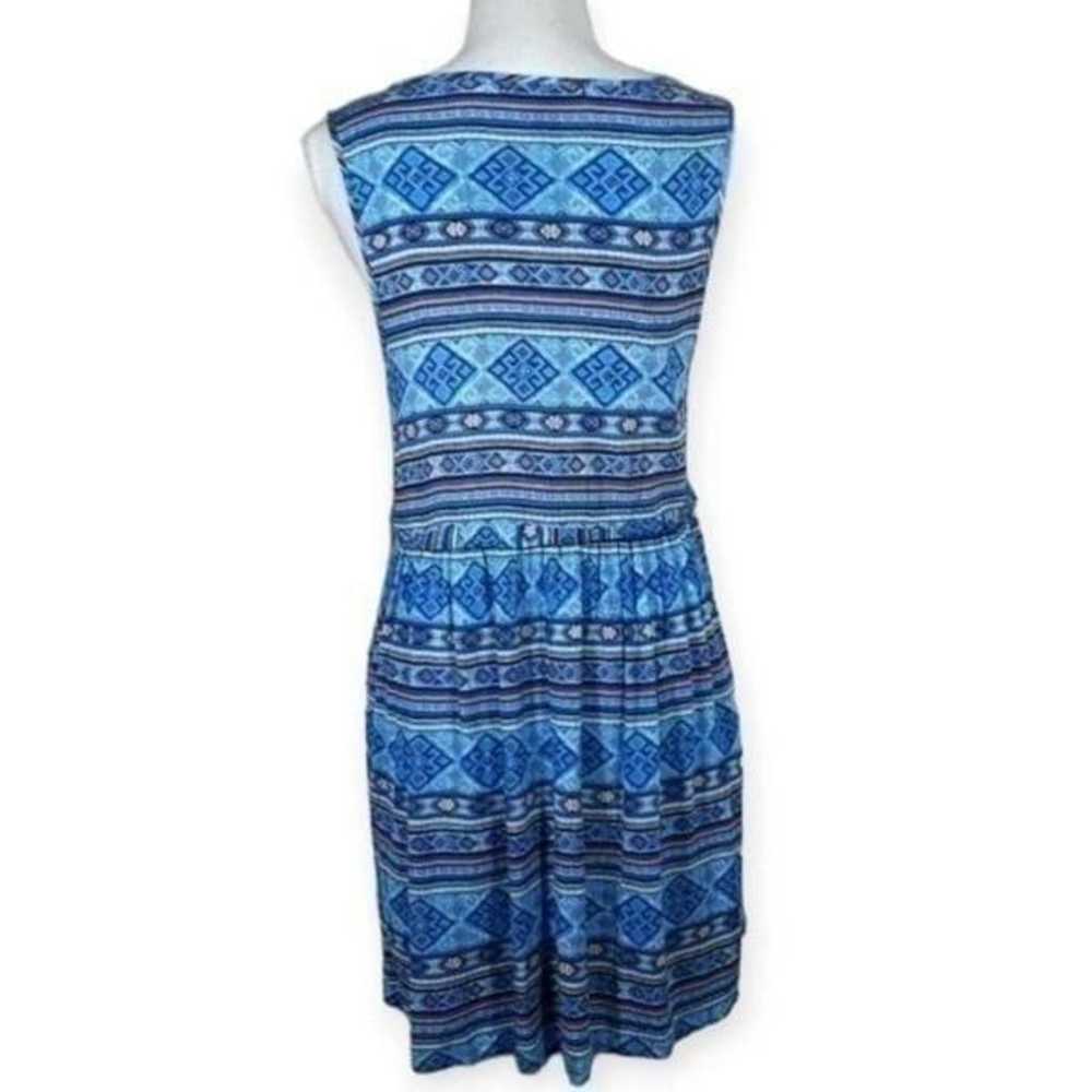 FOREVER 21 BLUE PRINTED DRESS SZ.M EUC. - image 3